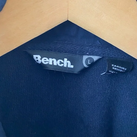 Bench Sweater Cardigan Jacket Mens Size Large Navy Blue Full Zip - Picture 4 of 6